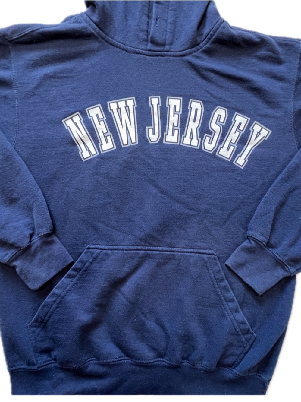 New Jersey Hoodie Sweatshirt - Navy Blue - Mens Size S - Point Sportswear